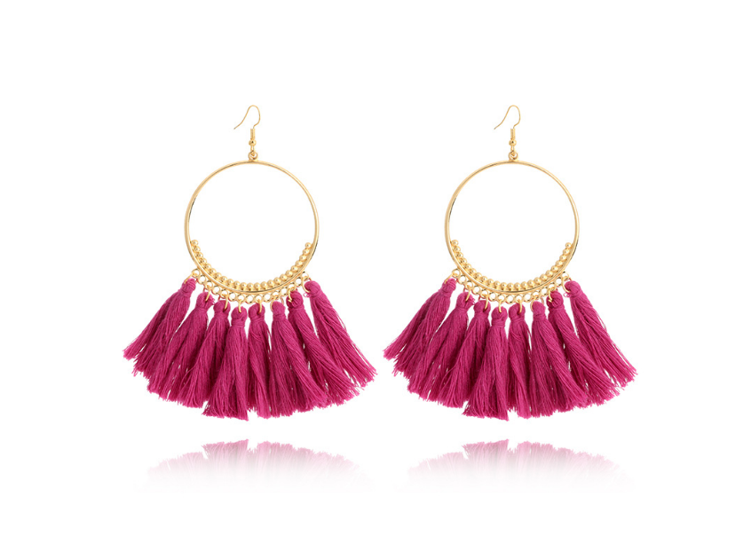 Big Round Drop Dangle Earrings