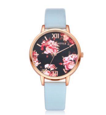 Watch High Quality Fashion Leather Strap Rose Gold Women