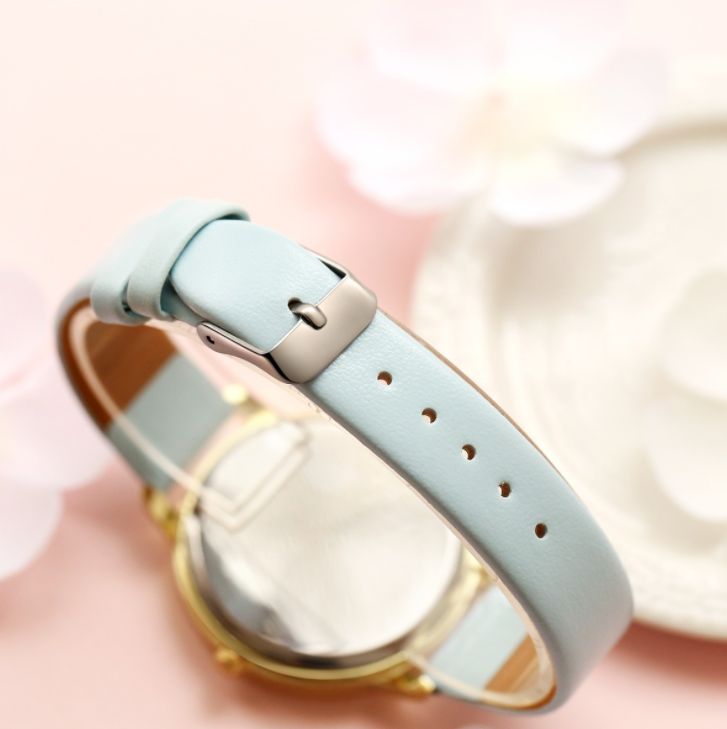 Watch High Quality Fashion Leather Strap Rose Gold Women