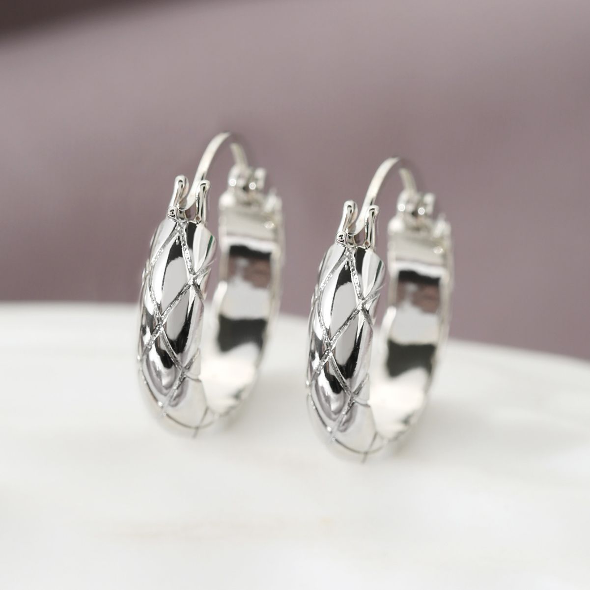 Glossy Diamond Earrings